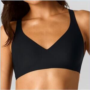 Bombas Black No-Show Plunge Bralette M Wireless Comfort Loungewear Soft Support